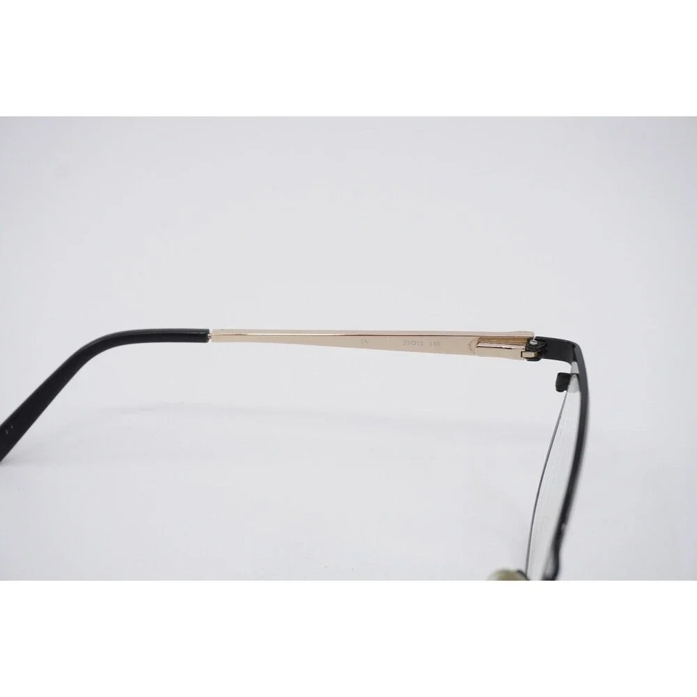 Vtg Oscar de la Renta OSL 969 Eyeglasses Frame Semi Matte Black Gold 53-15-135